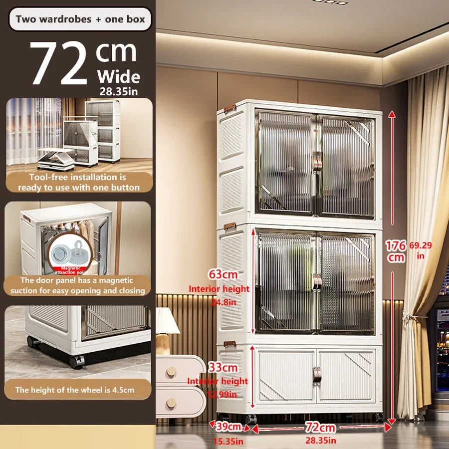 Foldable Plastic Storage Cabinet