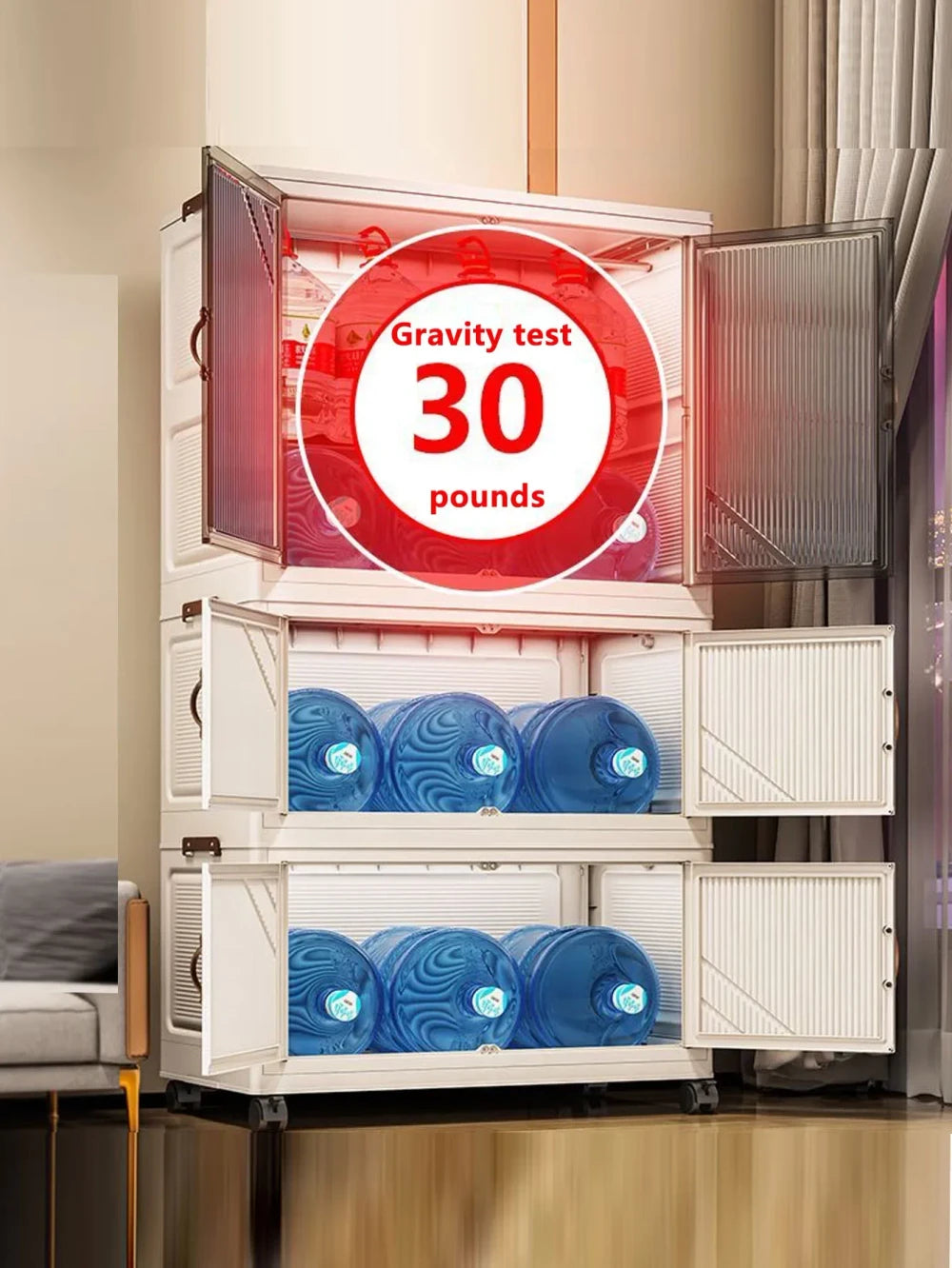 Foldable Plastic Storage Cabinet
