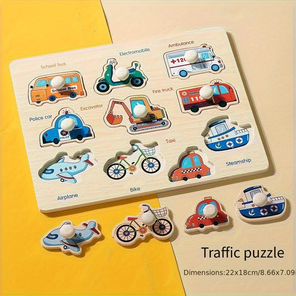 Montessori Wooden Geometry Puzzle Board