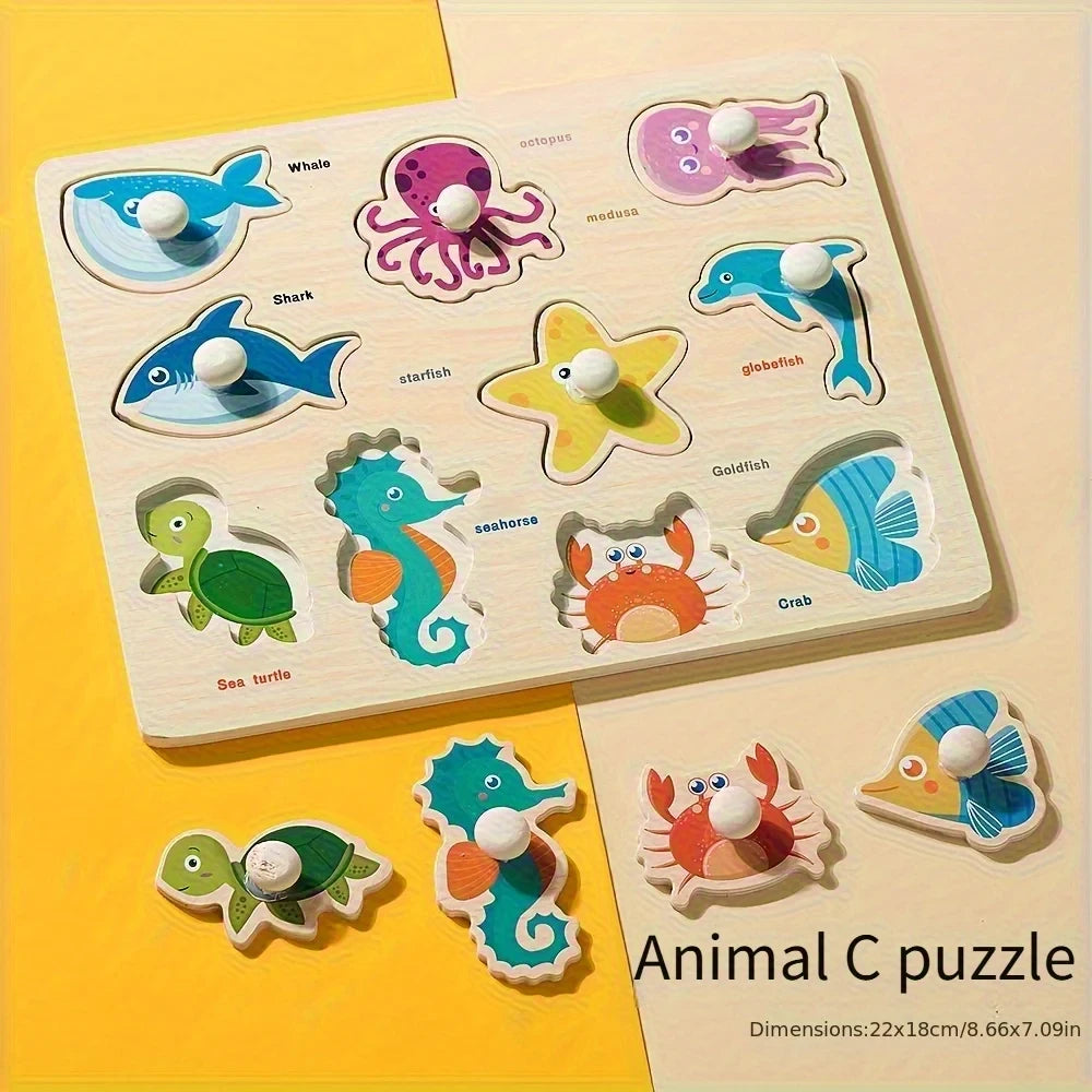 Montessori Wooden Geometry Puzzle Board