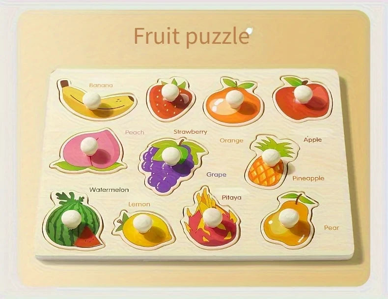 Montessori Wooden Geometry Puzzle Board