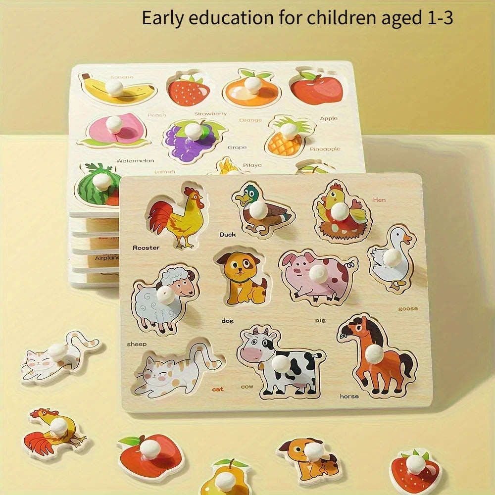 Montessori Wooden Geometry Puzzle Board