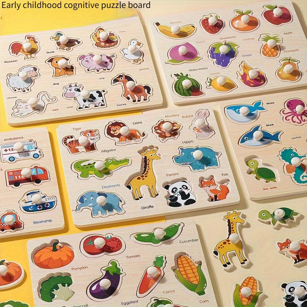 Montessori Wooden Geometry Puzzle Board