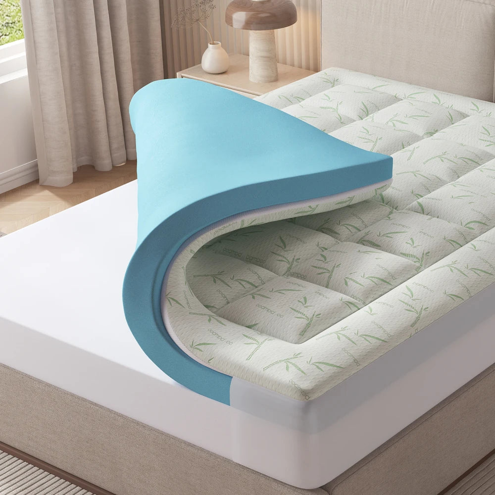 Dual Layer Gel Memory Foam Mattress Topper