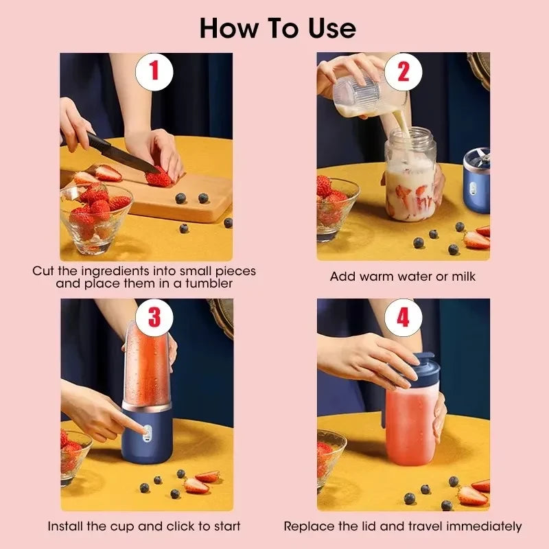Portable Electric Fruit Blender
