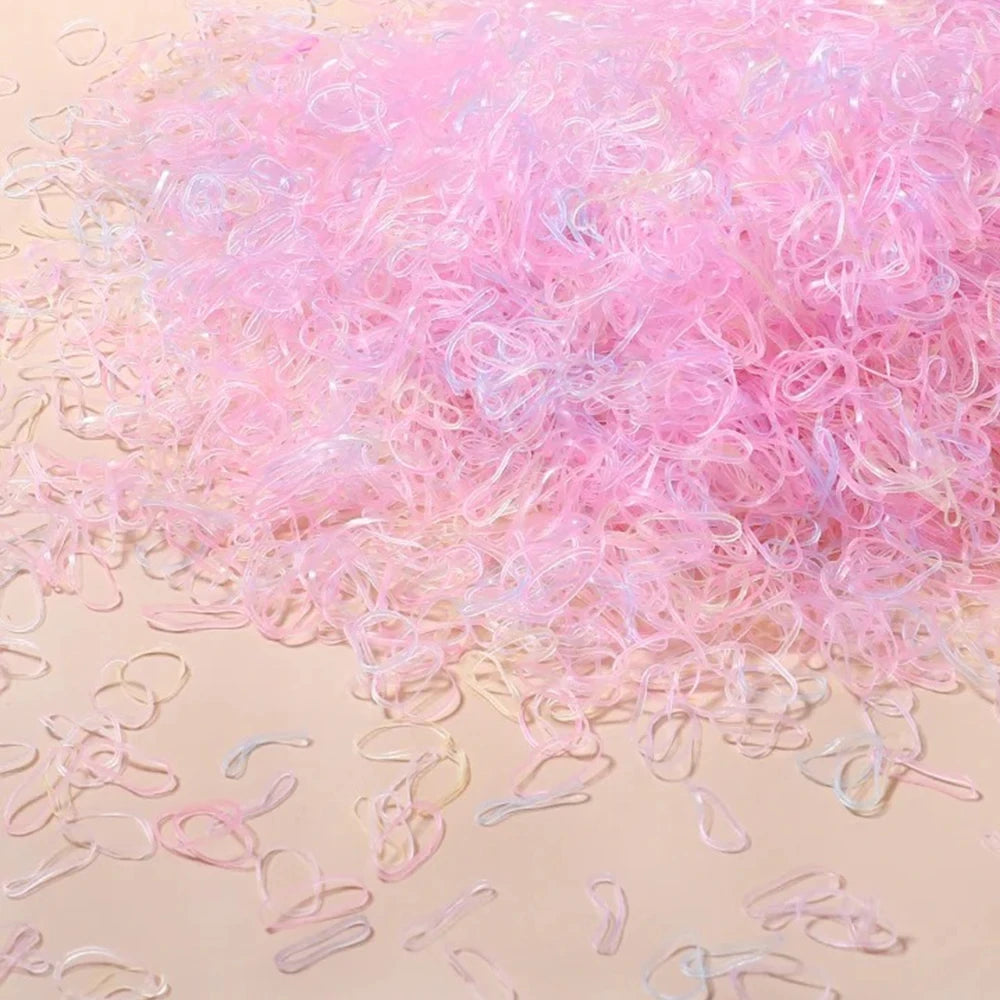 Colorful Disposable Rubber Hair Ties