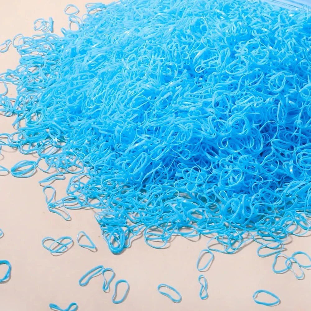 Colorful Disposable Rubber Hair Ties