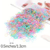 Colorful Disposable Rubber Hair Ties