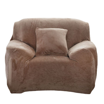 Elastic sofa cover plush all inclusive thickened and fully covered three person fabric sofa cover solid color